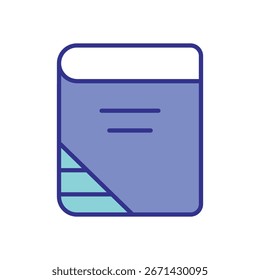 Icono de Vector de cuaderno de línea ilustración de stock
