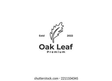 Logo-Design der Linieneiche, Vektorgrafik