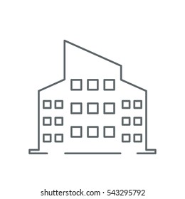 line  office building icon