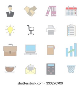 line Office icon set
