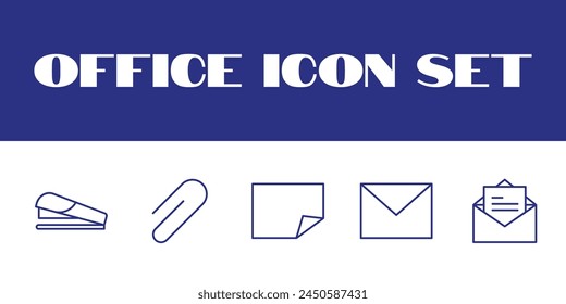 Line Office Icons Set Vector Office Business Illustration Icons set 