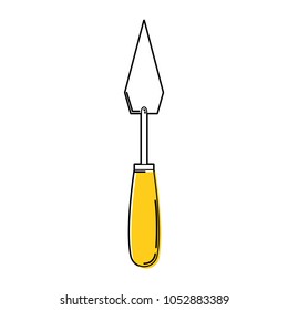 Line oil knife icon professional artist vector illustration
