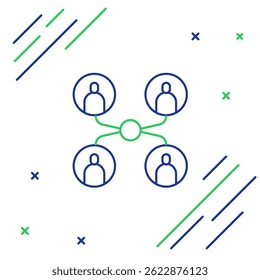Line Online class icon isolated on white background. Online education concept. Colorful outline concept. Vector
