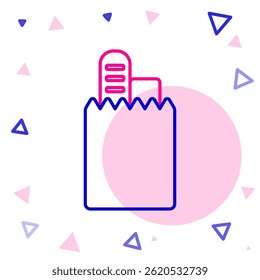 Line Online ordering and fast food delivery icon isolated on white background. Colorful outline concept. Vector - Powered by Shutterstock - Get 15% off with code: PIKWIZARD15
