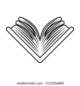 line open book front board papers information