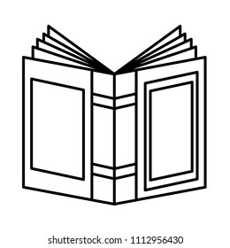 line open book front board education object