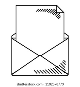 line open e-mail letter text message
