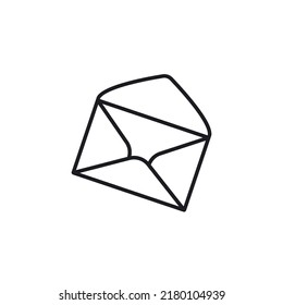 line open envelope  vector icon illustration concept design template web