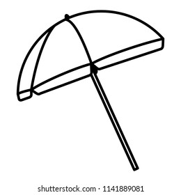 line open umbrella object to sun protection