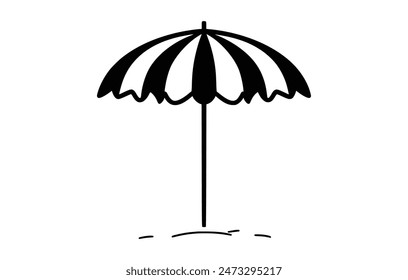 line open umbrella vector icon