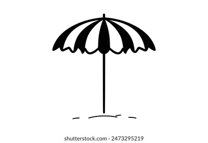 line open umbrella vector icon