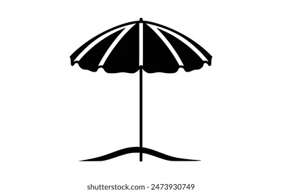 line open umbrella vector icon