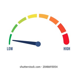 Line option from low before high with arrow. Maximum and minimum quality. Vector illustration