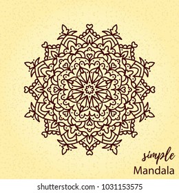 Line oriental zentangle vector mandala illustration