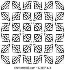 Line ornament pattern. Black and white endless abstract texture for prints, textiles, wrapping, wallpaper, website etc. Vector illustration. 