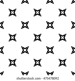 Line ornament pattern. Black and white abstract texture for prints, textiles, wrapping, wallpaper, website etc. Vector illustration. 