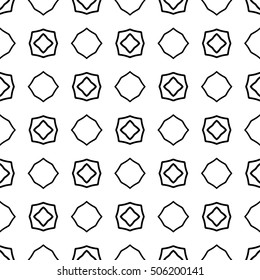 Line ornament pattern. Black and white endless abstract texture for prints, textiles, wrapping, wallpaper, website etc. Vector illustration. 