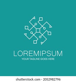 line ornament type of square, circular and hexagonal image graphic icon logo design abstract concept vector stock. Can be used as a symbol related to motif or interior