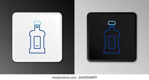 Icono de línea Orujo aislado sobre fondo gris. Concepto de contorno colorido. Vector