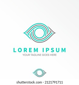 line out Eye in flip position image graphic icon logo design abstract concept vector stock. Can be used as a symbol related to health or monogram
