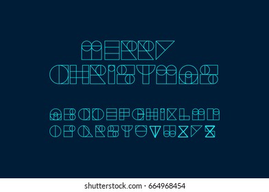 Line overlapping font type