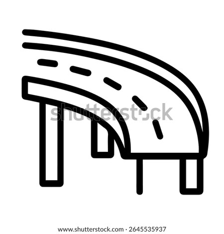 line overpass icon on white background vector
Vector road icon on white background