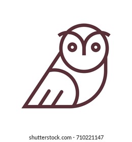 Line owl icon. Vector illustration.