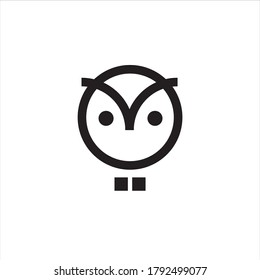 plantilla de logotipo de Owl de línea. Icono de búho. Ilustración vectorial de búho