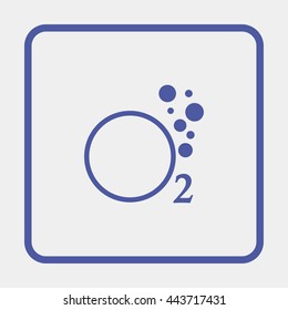 Line Oxygen O2 Icon