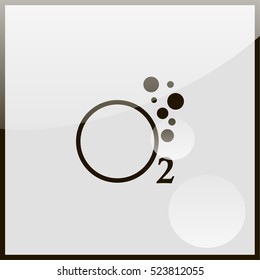 Line Oxygen O2 Icon