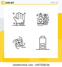 Line Pack of 4 Universal Symbols of bloody; cosmos; scary; wine; galaxy Editable Vector Design Elements
