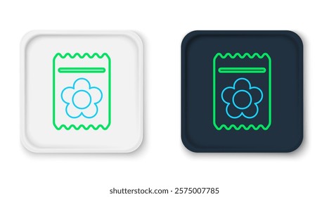 Line Pack full of seeds of a specific plant icon isolated on white background. Colorful outline concept. Vector