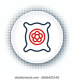 Line Pack full of seeds of a specific plant icon isolated on white background. Colorful outline concept. Vector