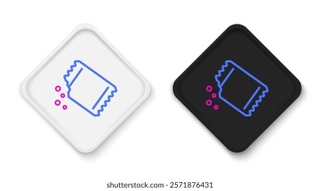 Line Packet of pepper icon isolated on white background. Colorful outline concept. Vector