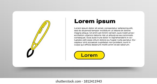 Line Paint brush icon isolated on white background. Colorful outline concept. Vector