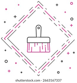 Línea Icono de pincel de pintura aislado sobre fondo blanco. Concepto de contorno colorido. Ilustración vectorial