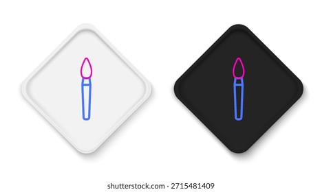 Linha Pinta ícone pincel isolado em fundo branco. Conceito de contorno colorido. Vetor