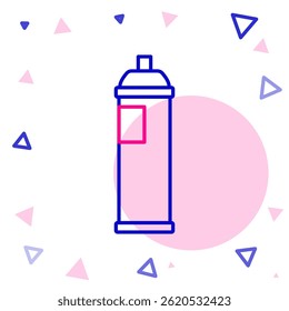 Line Paint spray can icon isolated on white background. Colorful outline concept. Vector
