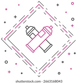 Línea Pintura spray puede icono aislado sobre fondo blanco. Concepto de contorno colorido. Vector