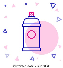 Linie Paint Spray Dose Symbol einzeln auf weißem Hintergrund. Farbiges Umrisskonzept Vektorgrafik