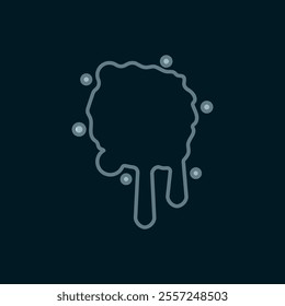 Line Paint spray icon isolated on black background. Flat filled outline style with shadow. Vector