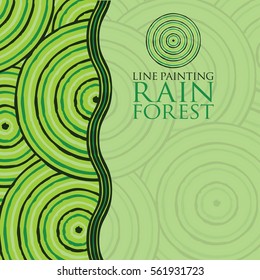 Line painting invite/ greeting card in vector format.