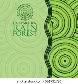Line painting invite/ greeting card in vector format.