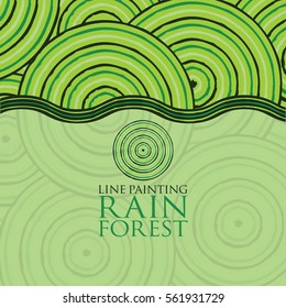 Line painting invite/ greeting card in vector format.
