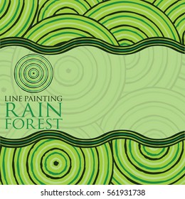 Line painting invite/ greeting card in vector format.