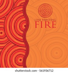 Line painting invite/ greeting card in vector format.