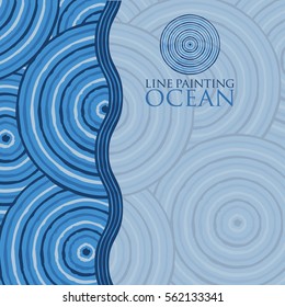 Line painting invite/ greeting card in vector format.