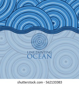 Line painting invite/ greeting card in vector format.