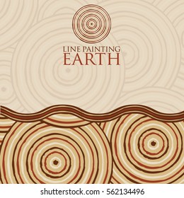 Line painting invite/ greeting card in vector format.