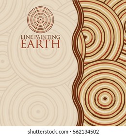 Line painting invite/ greeting card in vector format.